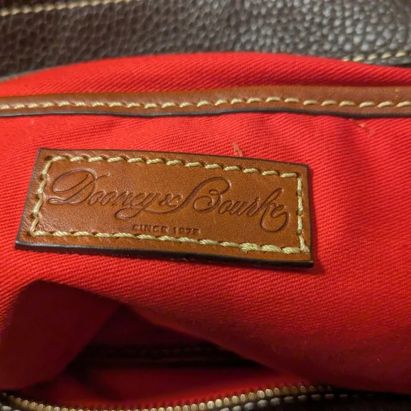 Dooney & Bourke Brown Leather Tote Bag - Picture 4 of 5